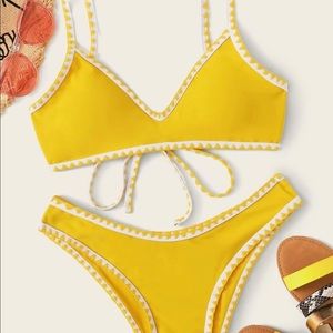 Yellow bikini size medium worn once